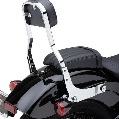 Cobra Detachable Short Square Passenger Backrest Chrome 602-2041 Harley Davidson