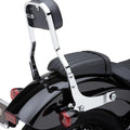 Cobra Detachable Short Square Passenger Backrest Chrome 602-2041 Harley Davidson