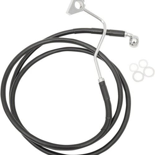 Drag Specialties Front Upper Brake Line Kit Black ABS Only Stock Length #200584