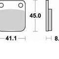 Braking SM1 Brake Pads for Honda/Suzuki/Kawasaki CR 80/CB125/DR125/DR200/Z125