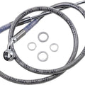 DS Braided Front Upper ABS Brake Line Kit 34-3/4" +4" Clear Coated #212061