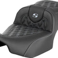 Saddlemen RoadSofa LS Ext. Reach Seat Silver Stitch #285018 Harley Davidson