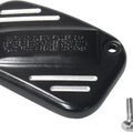 Drag Specialties Grooved Front Brake Master Cylinder Cover Gloss Black #232857
