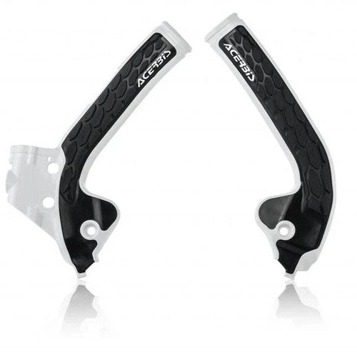 Acerbis X-Grip Frame Guards White/Black #2686041035 Husqvarna/KTM/Gas