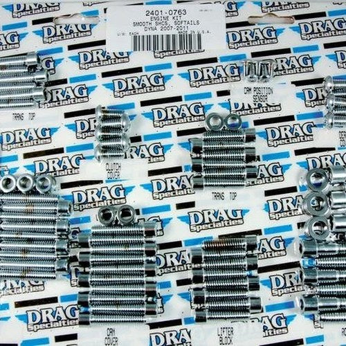 Drag Specialties Motor Bolt Kit Smooth Chrome #173746 Harley Davidson