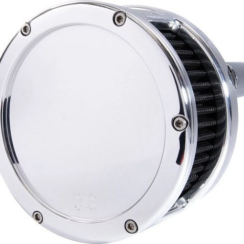 Feuling BA Series Air Cleaner Chrome With Solid Cover/Black Filter #5537