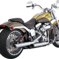 Vance & Hines Pcx Twin Slash Dual Slip-On Mufflers Chrome #16335 Harley Davidson
