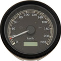 DS Programmable Electronic Speedometer 0-220 Kph Black w/Black Face #211933