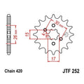 JT Front Sprocket 420 15T fits Honda ZB50 1988