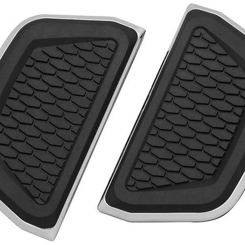 Kuryakyn Hex Passenger Floorboard Inserts Chrome #5902 Harley Davidson