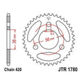 JT Steel Rear Sprocket 420 28T #JTR1780.28 fits Suzuki/Kawasaki JR50/KDX50