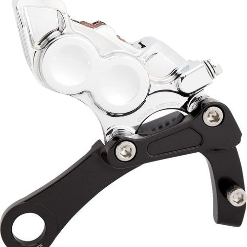 Arlen Ness 4-Piston Rear Brake Caliper Chrome #02-327 Harley Davidson Softail