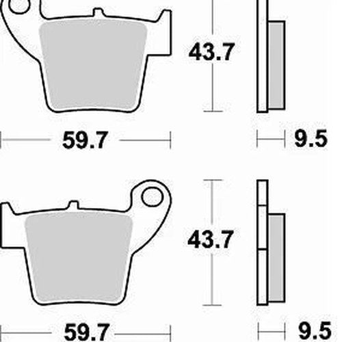 Braking SM1 Brake Pads #886SM1 for Honda Crf 250/CRF 450/CRF 150/CR125R/CR250R