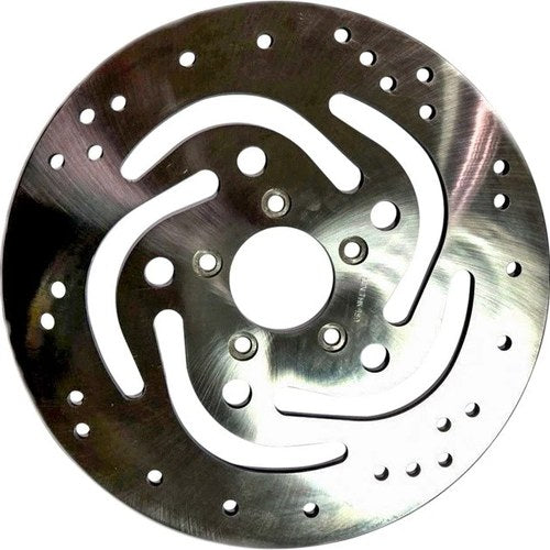 HardDrive HD Style Drilled Vented Front Left Brake Rotor Polished 144314 Harley