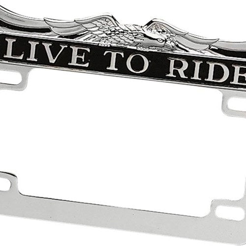 DS Chrome Live To Ride License Plate Frame