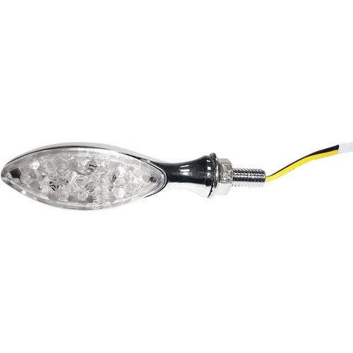 K&S LED Ultra Mini-Stalk Oval Marker Light Set Chrome Clear