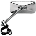 Emgo Clamp-On Classic Mirror Rectangular 7/8" Steel Chrome Tinted Universal