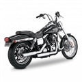 Vance & Hines Pcx Twin Slash Dual Slip-On Mufflers Chrome Harley Davidson Dyna