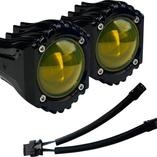Custom Dynamics Shark Demon LED Fog Lights Gloss Black/Yellow #SD-FOG-1Y