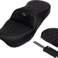 Saddlemen RoadSofa LS Seat With Backrest Gray Stitch #284808 Harley Davidson