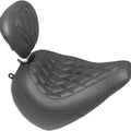 Mustang Wide Tripper Solo Seat With Backrest Diamond Stitch Black #83061