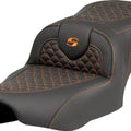 Saddlemen RoadSofa DS Seat Orange Stitch Harley Davidson Road Glide/Street Glide