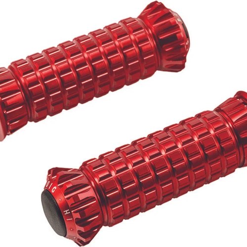 Puig R-Fighter Footpegs That Require Adapters #9192R Red