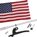 Show Chrome Folding Flag Pole with US Flag Left Chrome #41-203L Can-Am