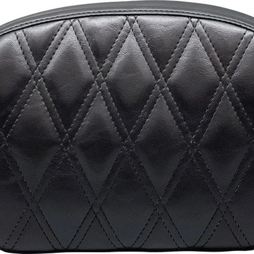 Le Pera Sissy Bar Pad Large Double Diamond Shiny Black