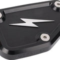 Thrashin Supply Co. Front Brake Master Cylinder Cover Twice Cut Black TSC-3178-4