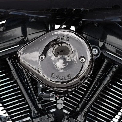 S&S Stealth Mini Teardrop Air Cleaner Kit Lava Chrome #170-0782 Harley Davidson