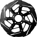 Sbs 7-Spoke Brake Rotor Design D Front Left Black Harley Davidson Dyna/Softail