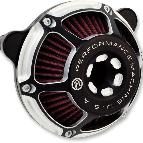 Performance Machine Max HP Air Cleaner Black/Silver 0206-2164-BM Harley Davidson