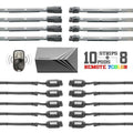 XK Glow Multi-Color Motorcycle LED Accent Light Kit with Remote Key Fob 18-Piece