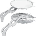 DS Flame Oval Mirrors Chrome