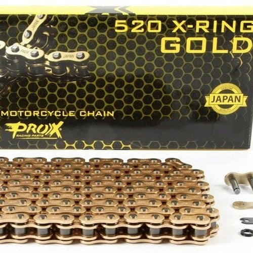 ProX 520 X-Ring Chain 120 Links Gold