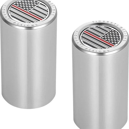 Figurati Designs Long Docking Hardware Covers US Flag Red Line Polished