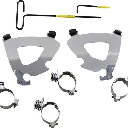 Memphis Shades Gauntlet Fairing Trigger Lock Mounting Kit Polished #MEK2057