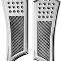 Accutronix Knurled/Drilled Instigator Driver Floorboards Chrome #FBF01-KDIC