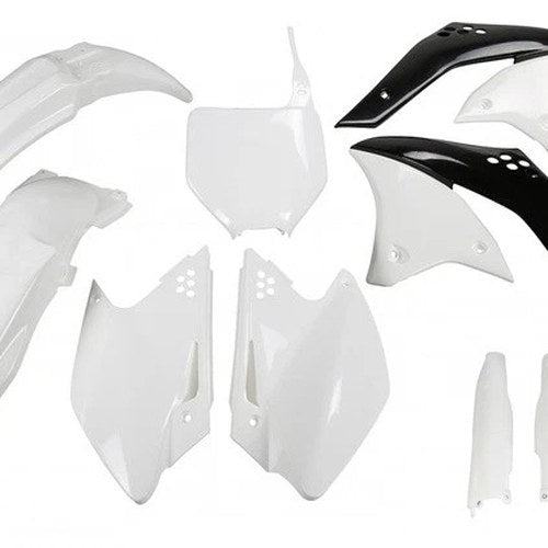 UFO Complete Plastics Kit White #KAKIT208F-047 for Kawasaki KX250F 4-Stroke 2007