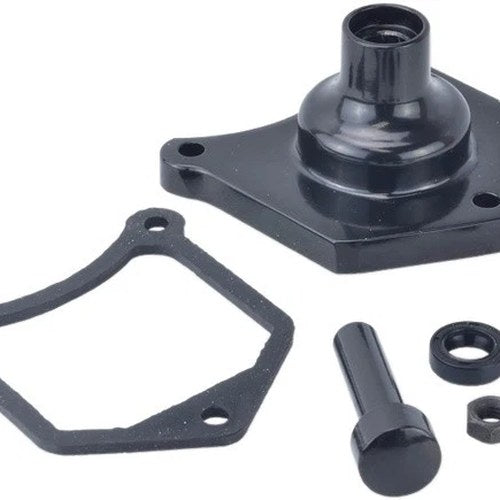 Drag Specialties Solenoid End Cover/Starter Button Gloss Black Harley Davidson