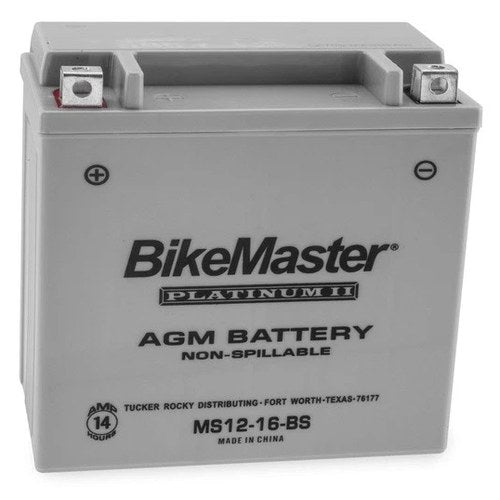 BikeMaster Agm Platinum II Battery #MS12-16-BS fits Kawasaki/Triumph/Suzuki