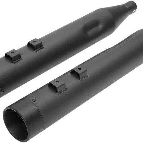 Drag Specialties 4" Slip-On Exhaust with Black End Caps Black #175376