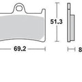 Braking CM66 Carbon Brake Pads #786CM66 for Yamaha