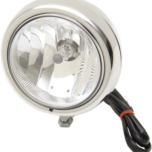DS Swivel-Base Spotlight H8 Halogen 4-1/2" Chrome Clear/White