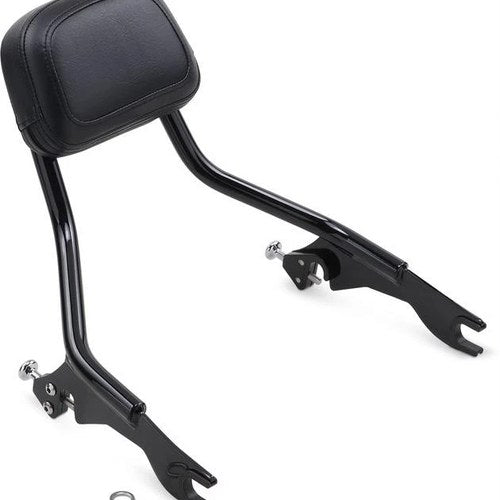 Cobra Detachable Short Round Backrest Black 602-2200B Harley Davidson