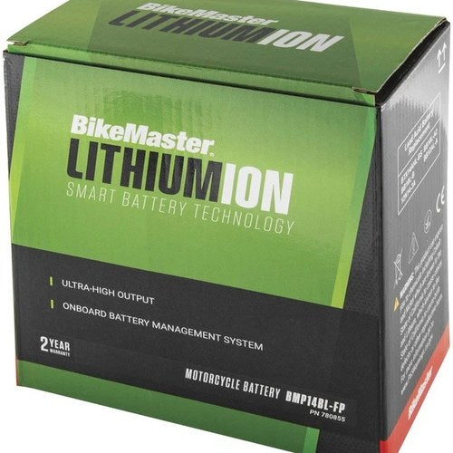 BikeMaster Lithium 2.0 Battery BMP14BL-FP #BMP14BL-FP LCD