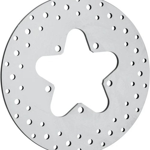 DS Polished Stainless Drilled Brake Rotor Rear Harley Davidson 143470