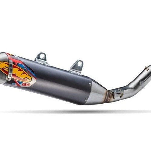 Fmf Racing Q4 Hex Slip-On Muffler AL/SS Clear for Kawasaki KX450 4-Stroke 2024