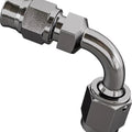 Goodridge Make-Your-Own Brake/Clutch Line Fitting 90 Degree 3/8"-24 Ans Silver